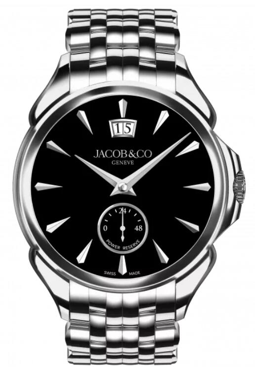 Jacob & Co PALATIAL CLASSIC MANUAL BIG DATE - STAINLESS STEEL (ONYX BLACK) BRACELET PC400.10.AA.AE.A10AA Replica watch